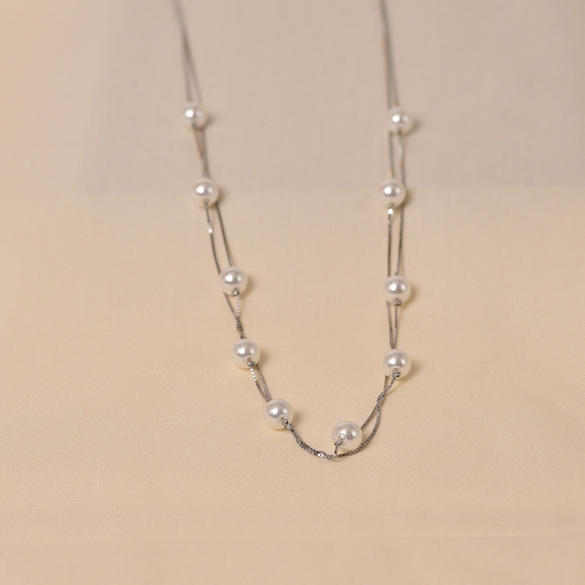 2 Stringed Layer pearl necklace