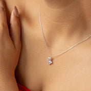 Drop & Square Diamond Necklace