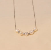 925 Sterling Silver and Pearl Necklace for Women - Elyta