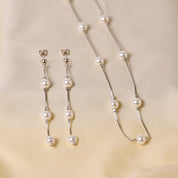 9 Pearl Pensieve Necklace Set - Silver
