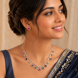 Squared Novak Necklace Set - Colourful