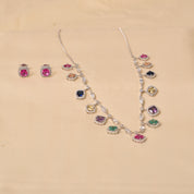 Squared Novak Necklace Set - Colourful