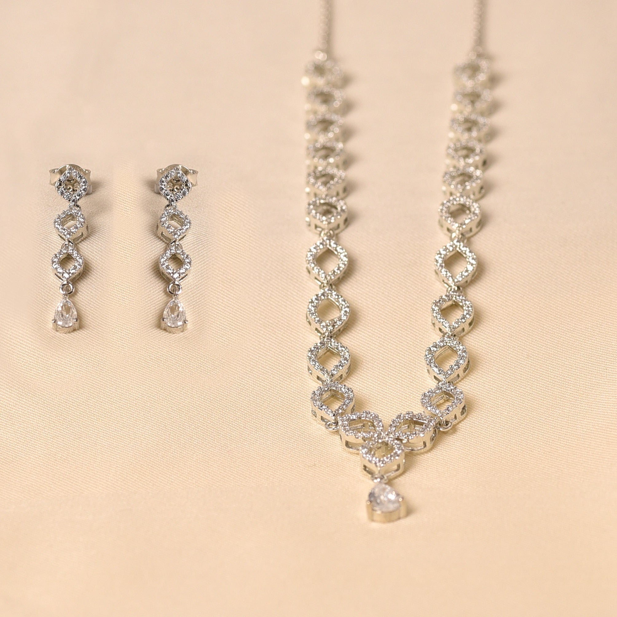 925 Sterling Silver Zirconia  Necklace set for Women - Elyta Jewelry