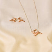 Reindeer Pendant Set with chain