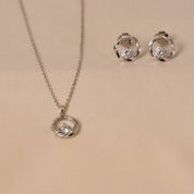 Circular Dot Pendant Set with chain