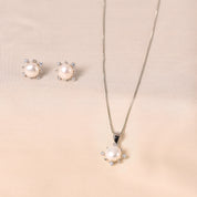 Starry Pearl Pendant Set with Chain