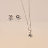 Stellate Charm Pendant Set With Chain