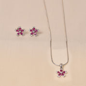 Peony Pink MOP Pendant Set Without Chain