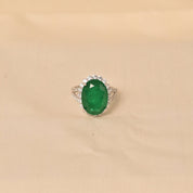 Green Crystal Party wear Ring for women by Elyta