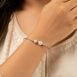 925 Silver Twin Pearl Kada
