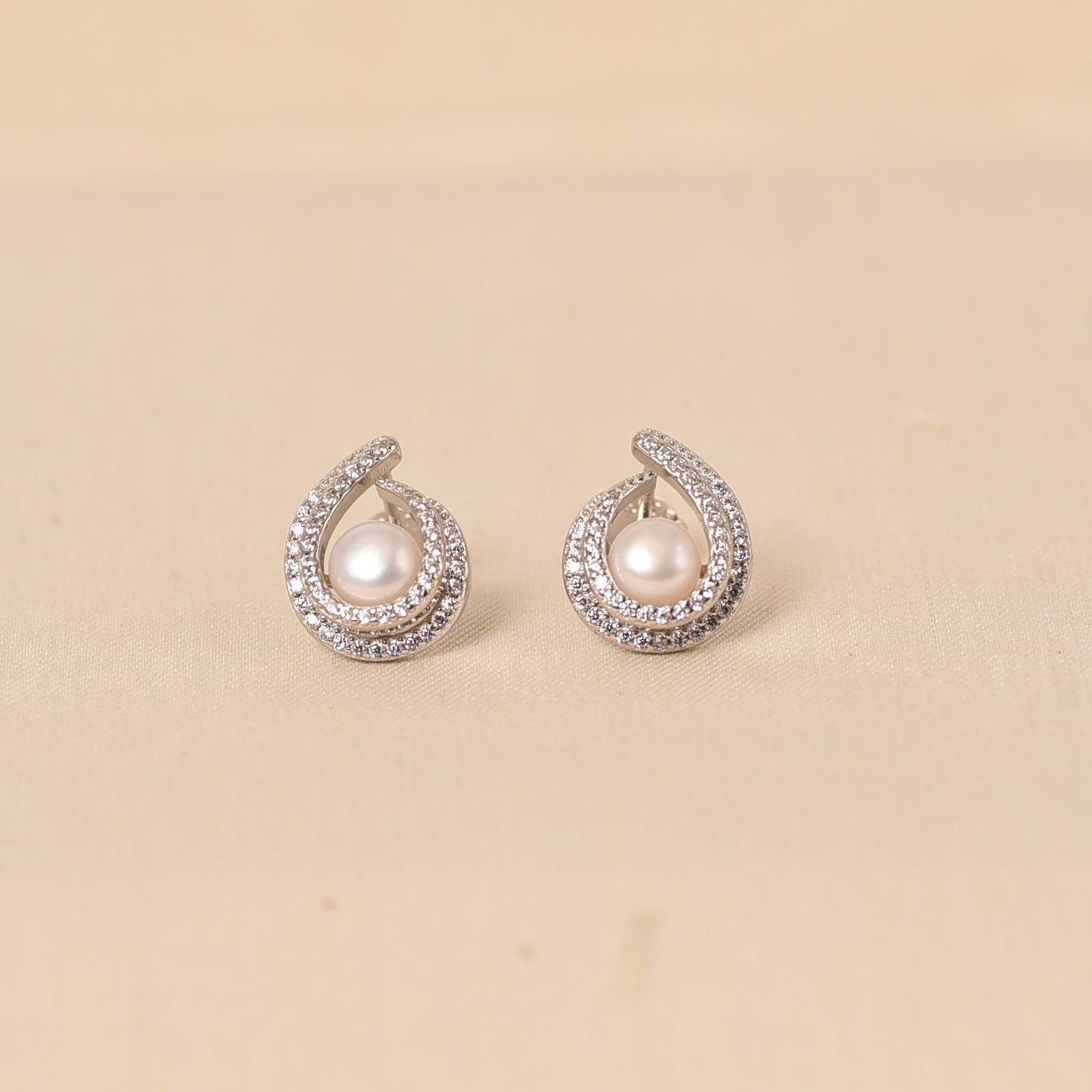 925 Silver Pearl Stud Party wear Affordbable Earring for women by Elyta