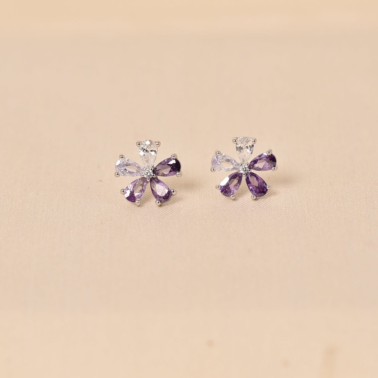 925 Purple stud Earring for women by Elyta