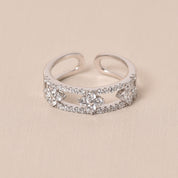 Daisy Diamond Free Size Ring
