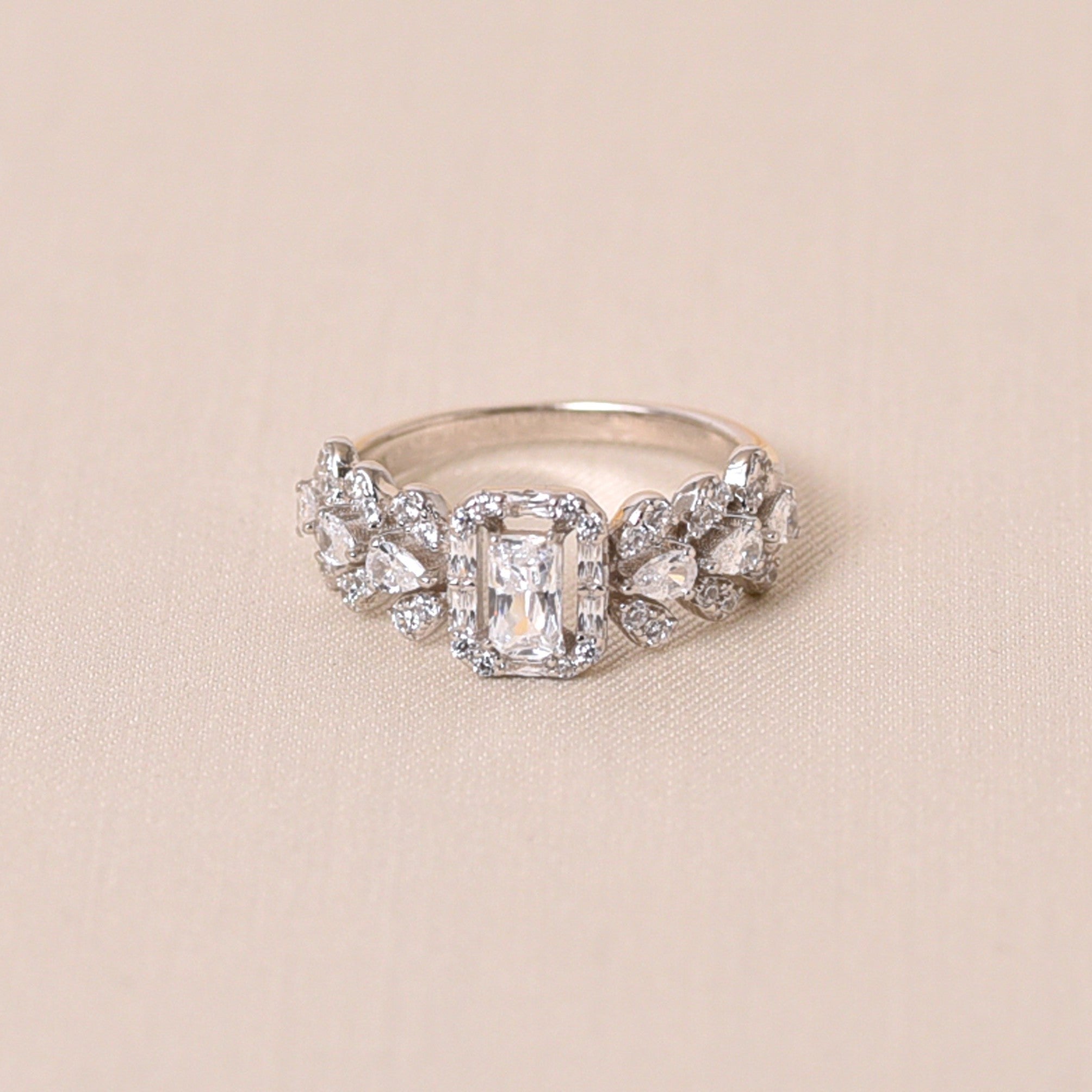 Sterling Silver Diamond Danzel Ring