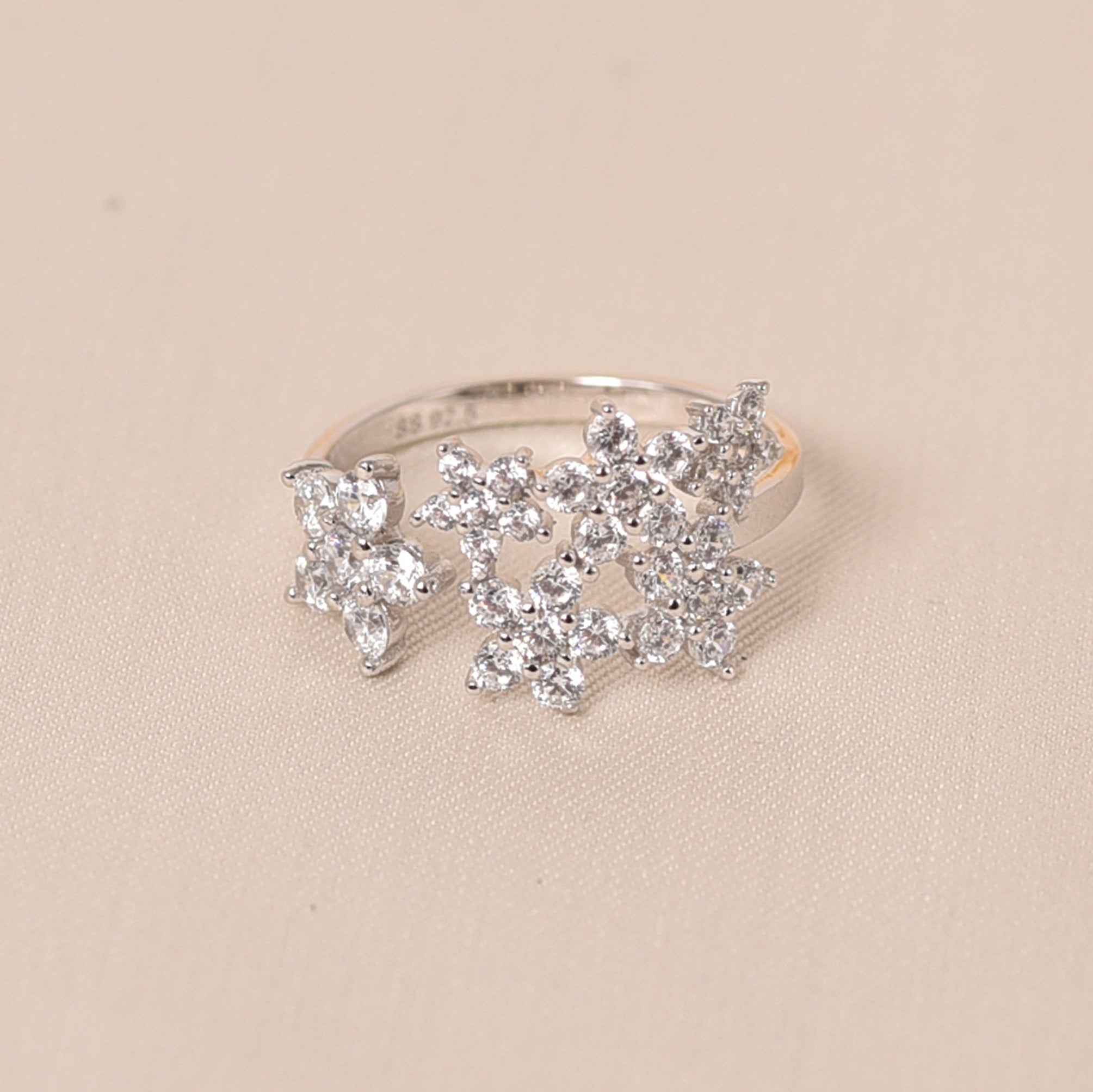 Multi Flower Diamond Ring
