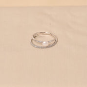 Pearl and Diamond Ring Necklace for women by Elyta