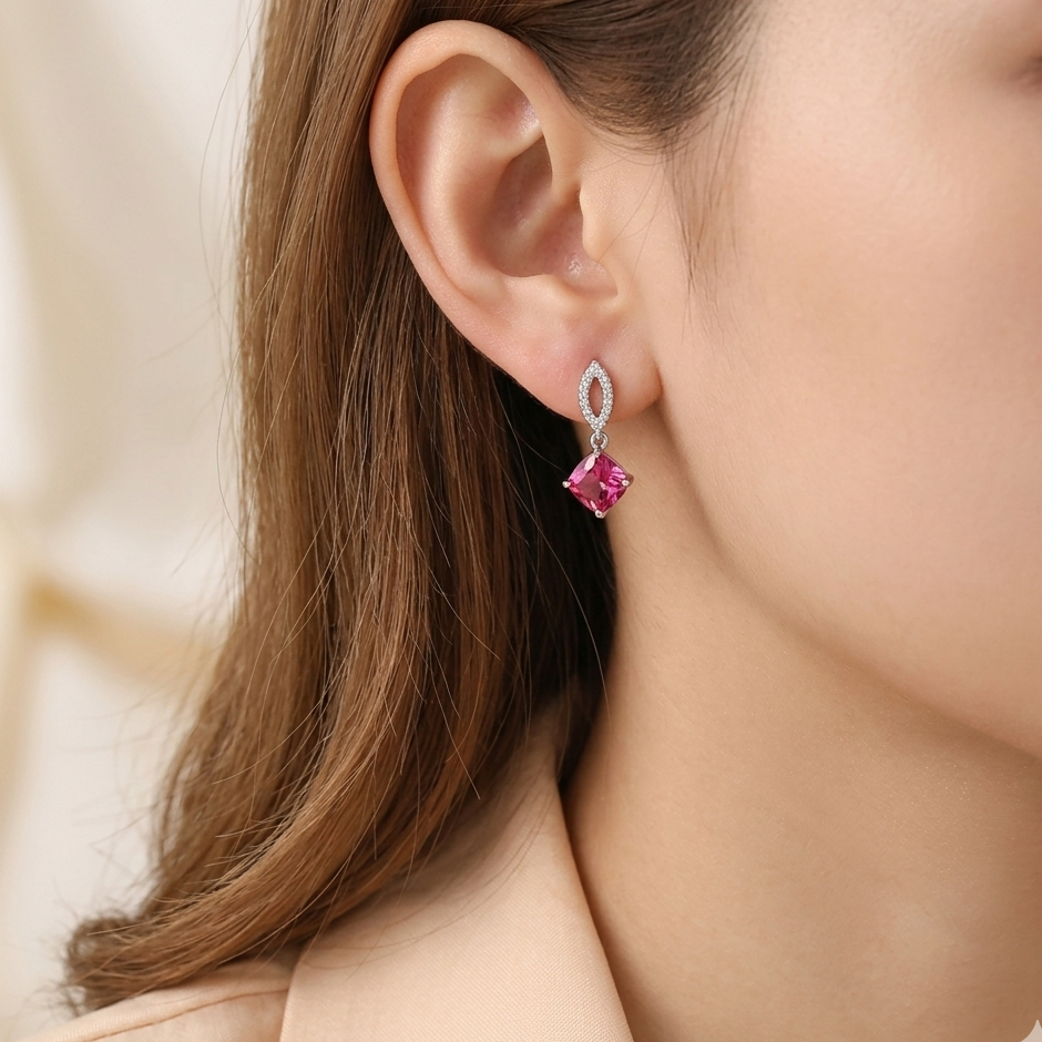 925 Silver Hoop Earrings for girls trendy western style - Elyta