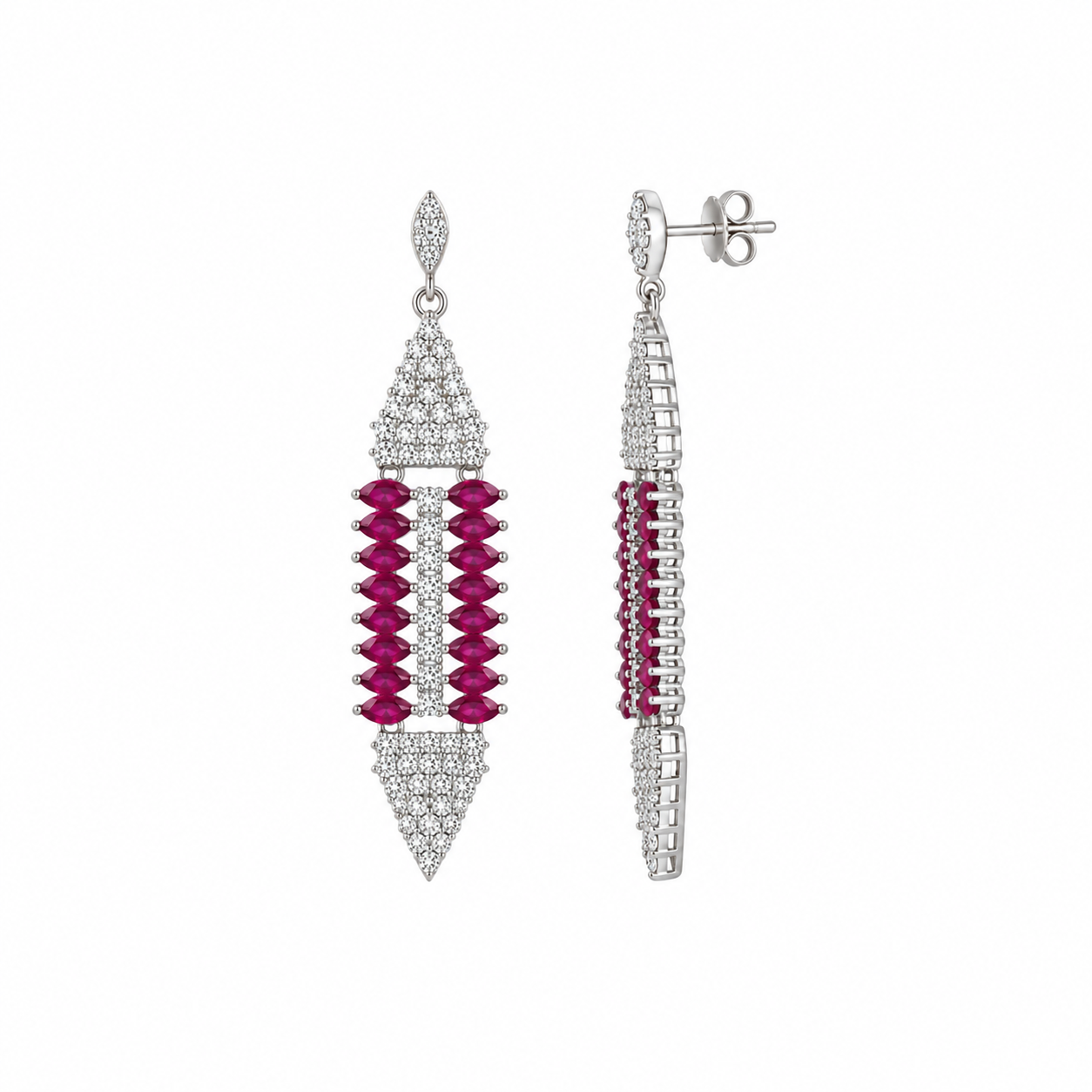 Silver Janet Diamond Earring