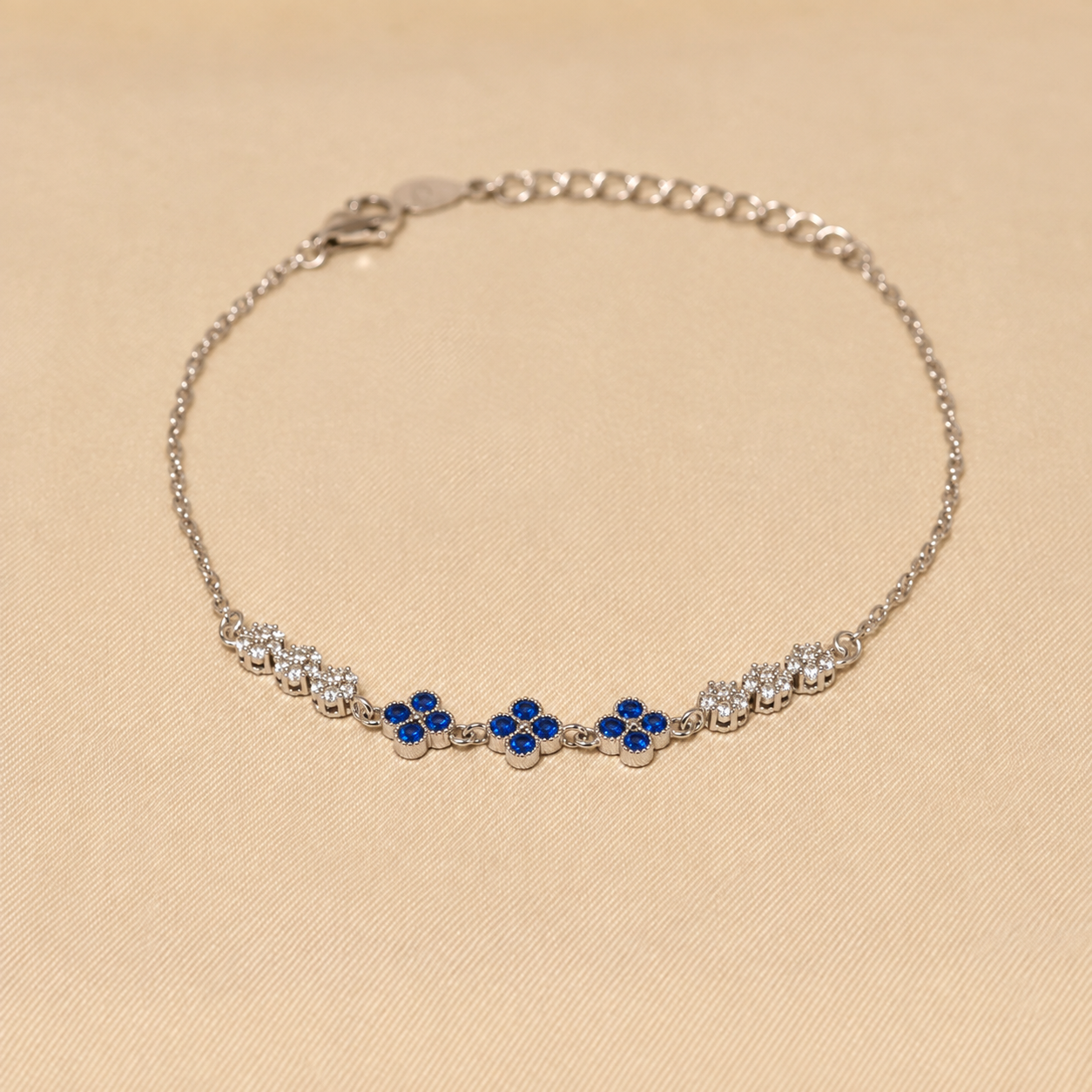 925 Silver Tiya Bracelet - Blue