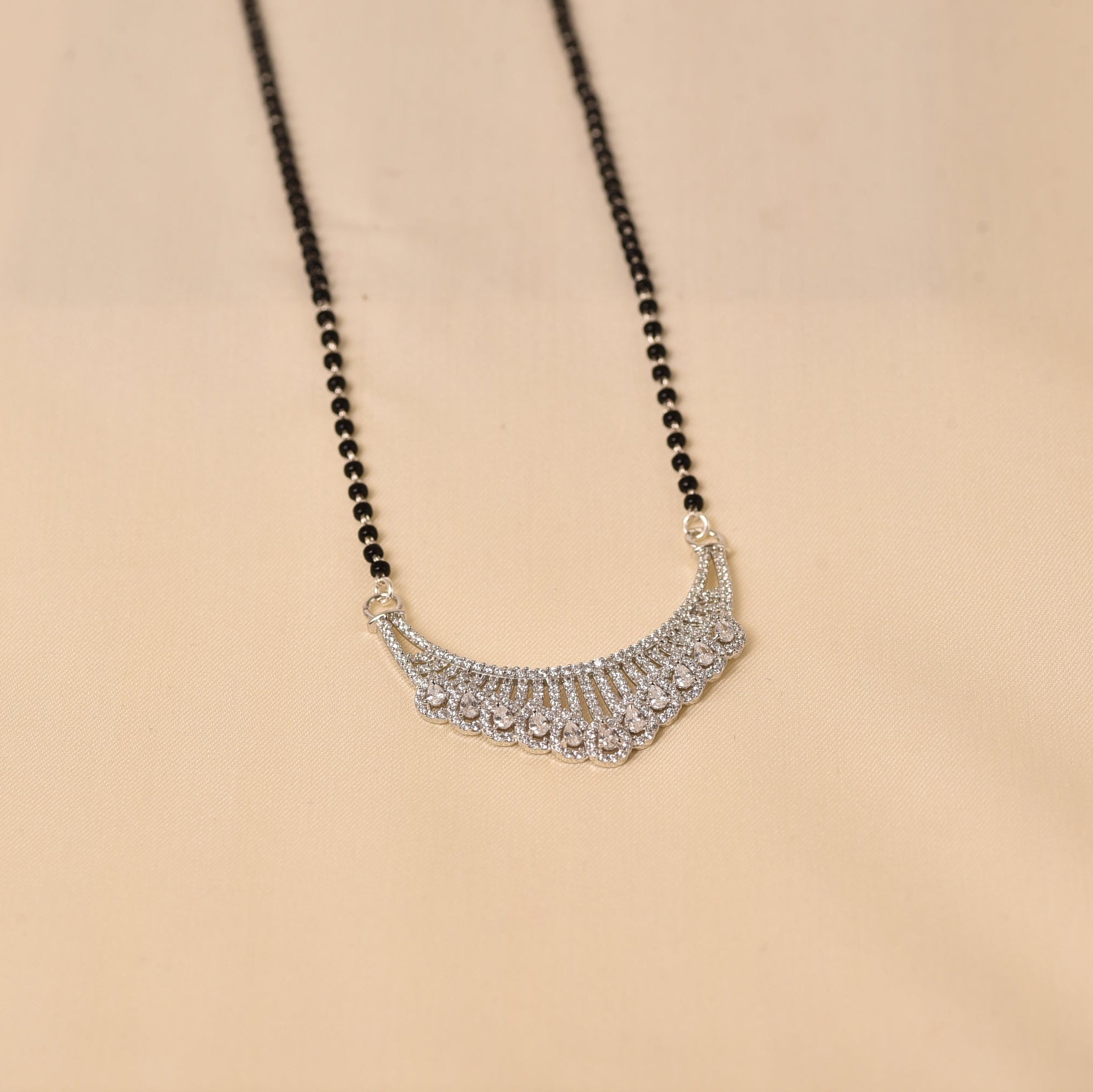 Luxury Mangalsutra in Black Beads by Elyta