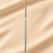 925 Silver Layered Plain Tennis Bracelet