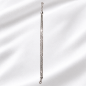 925 Silver Layered Plain Tennis Bracelet