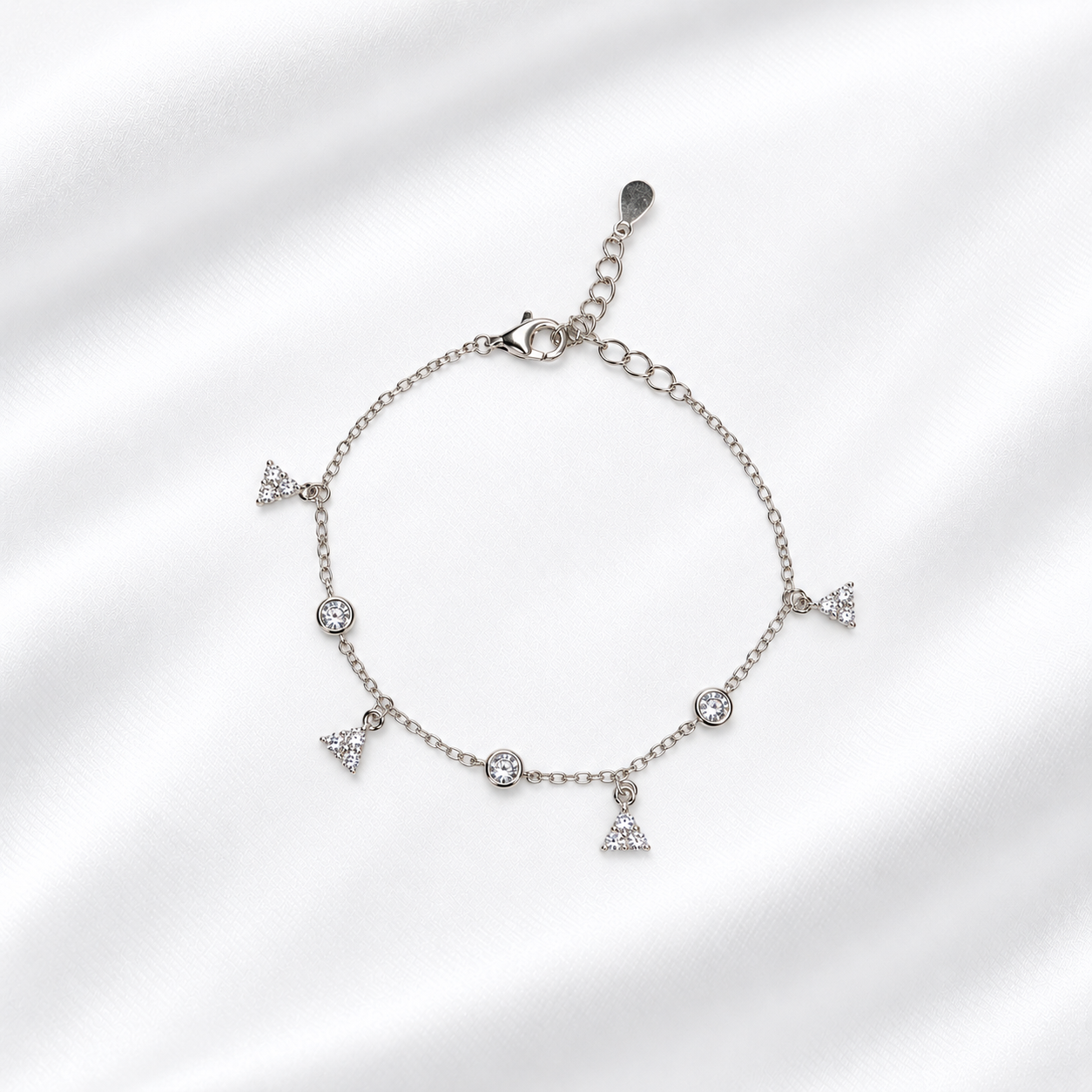 Triangle Charm Tennis Bracelet