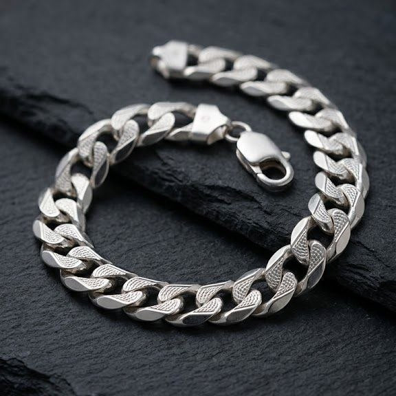 Silver Chain Mens Bracelet