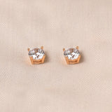 4 Prong Solitaire Stud - 5mm Gold