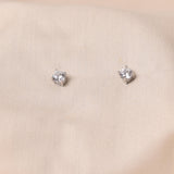 4 Prong Solitaire Stud - 4mm