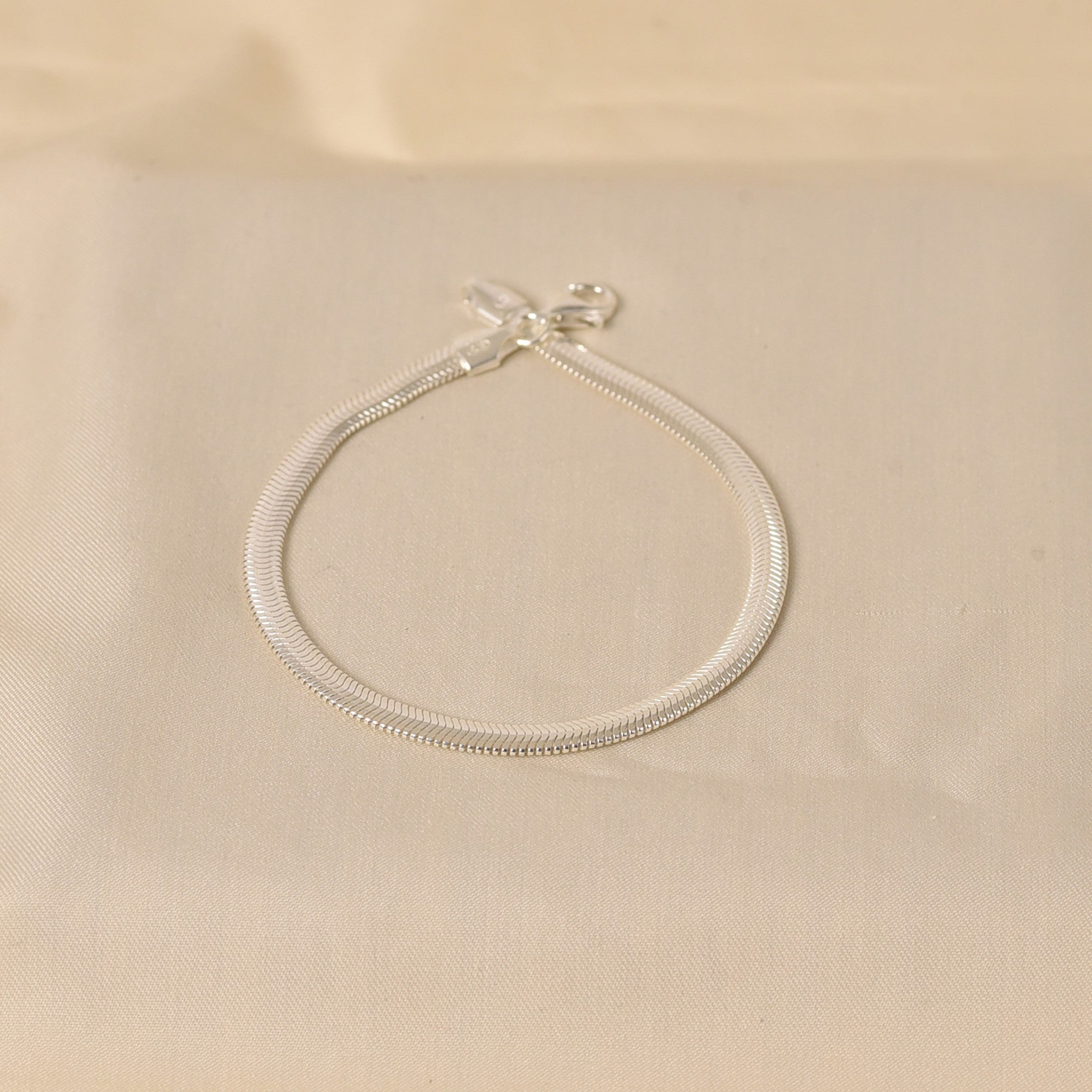 925 Silver Minimalist Look Daily wear Anklet -Elyta