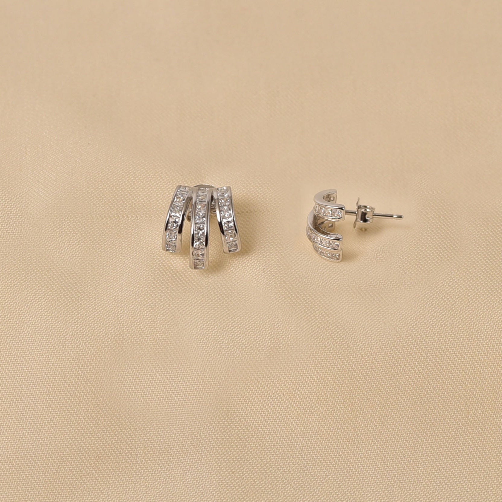 925 Silver Studs high Quality Cubic Zirconia Earring for Women - Elyta