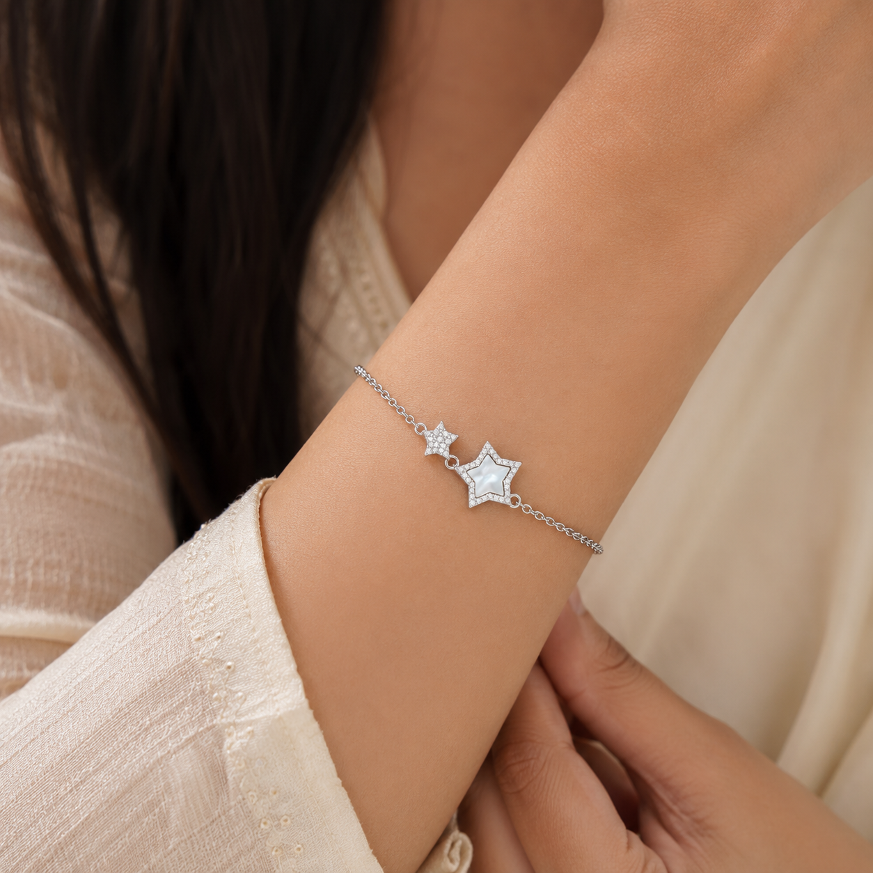 925 Silver Light weight Daily wear  bracelet for women by Elyta