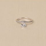 Silver Moonlit Marquise Ring