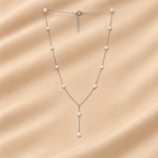 Drop Stringed Pearl Necklace