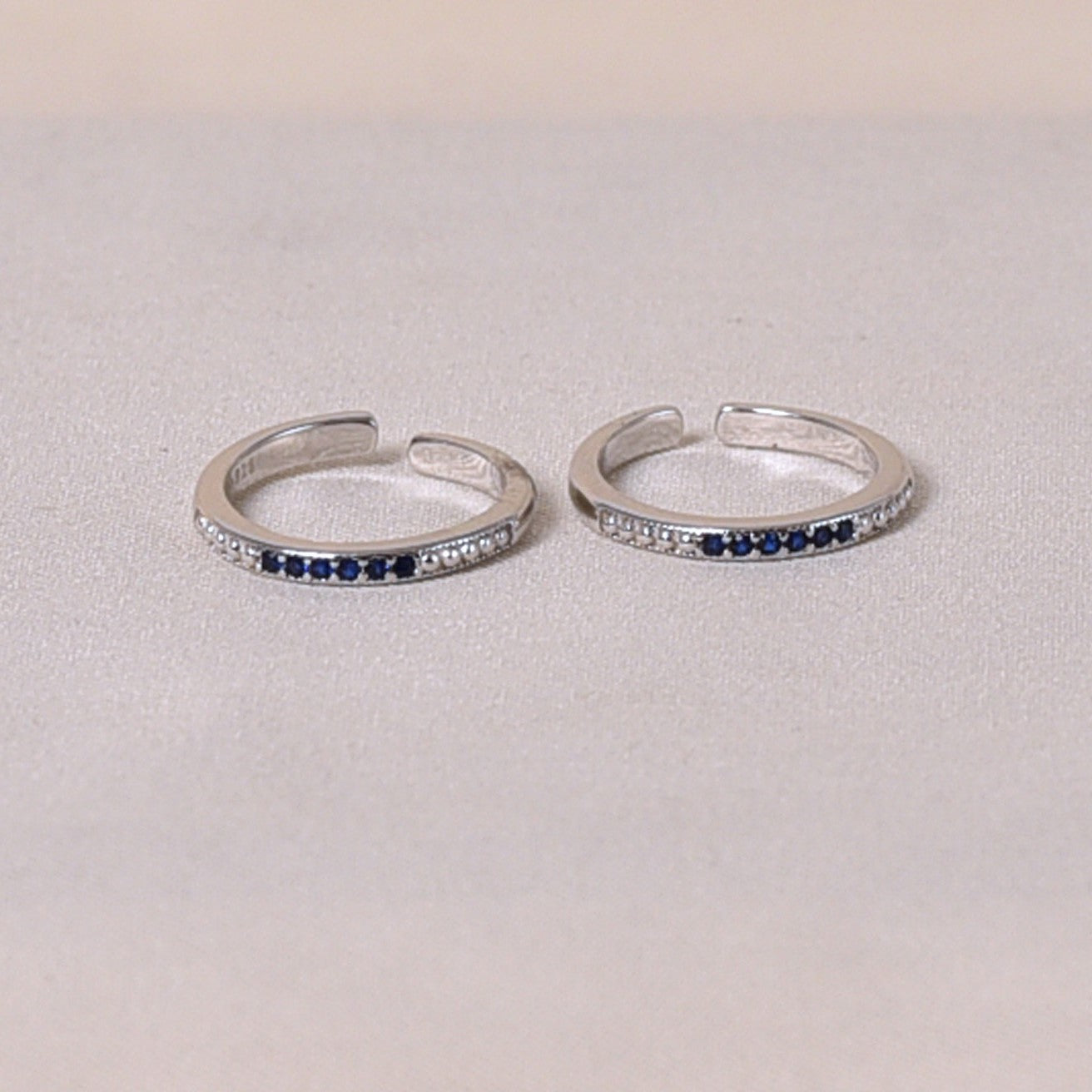 Blue Stone Toe Ring (Pair)