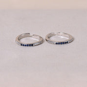 Blue Stone Toe Ring (Pair)