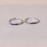 Blue Stone Toe Ring (Pair)
