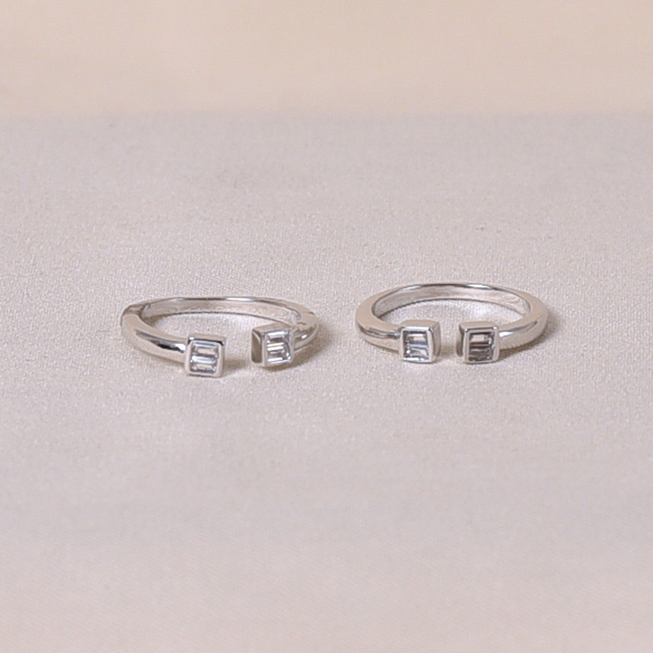 Diamond Box Toe Ring (Pair)