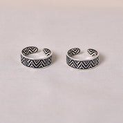 Zig Zag Toe Ring (Pair)