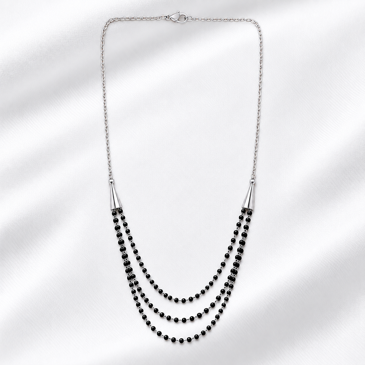 Layer Black Beads Mangalsutra
