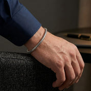 Thick Round Snake Mens Bracelet