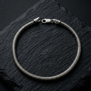 Thick Round Snake Mens Bracelet