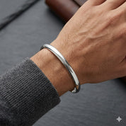 Silver Round Punjabi Mens Kada