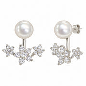 925 Silver Two in One Flower Earrings