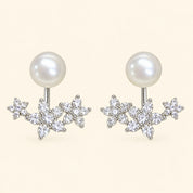 925 Silver Two in One Flower Earrings