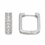Sterling Palak square Diamond Earring