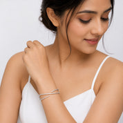 Diamond  Dazzling Free Size Kada