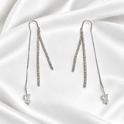 Sparkle Chain Pull-Through Earrings