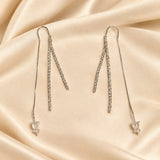 Sparkle Chain Pull-Through Earrings
